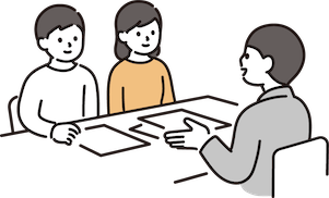 契約の様子のイラスト